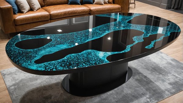 Tables d'exception en résine epoxy noire : personnalisez la vôtre